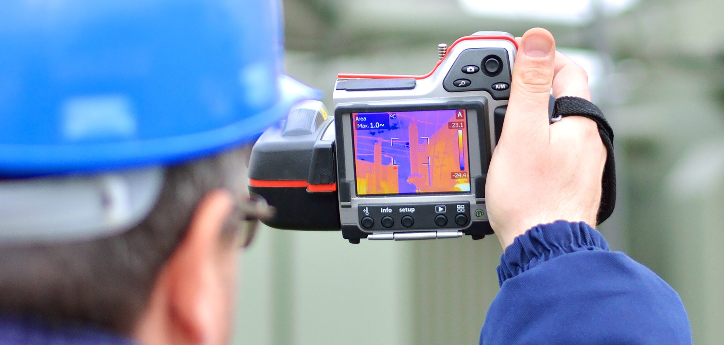 envelope_banner Engineer Works with Thermal Infrared Camera
